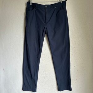 UNTUCKit Mens 5 Pocket Tech Pant Navy Blue Slim Taper Fit 41930 W34 L30